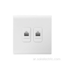 مآخذ كهربائية شعبية 2Gang RJ11 TEL Socket Outlets